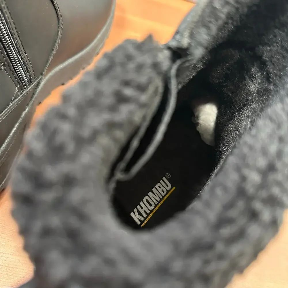 Khombu Women's Sarah Water Repellent Ankle Boots Black Size 8